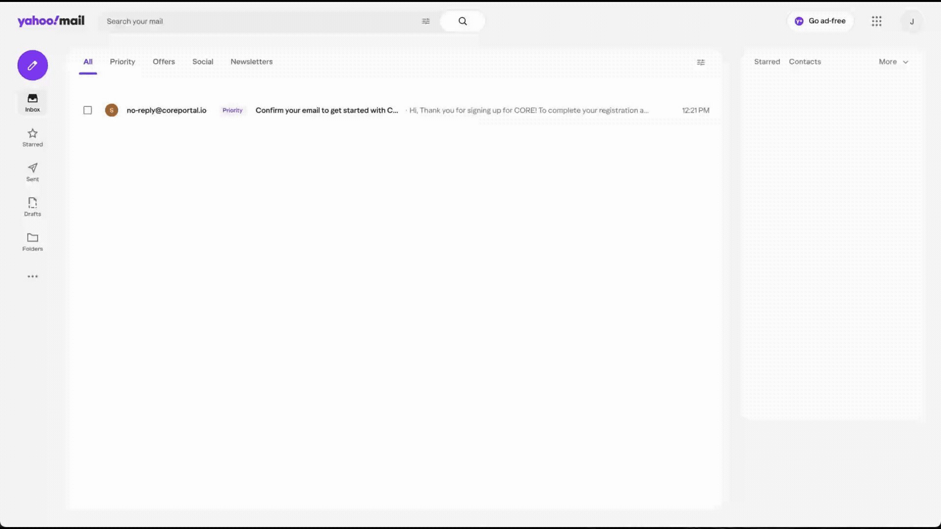 CORE Setup Check Email No Background