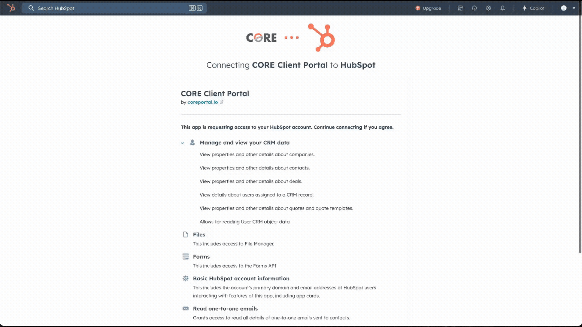 CORE Setup Connect App No Background